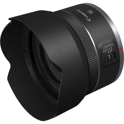 Canon RF 16mm f/2.8 STM ultra-wide-angle lens with compact design and smooth STM autofocus