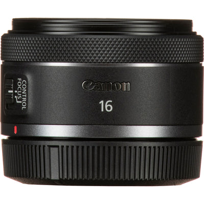 Canon RF 16mm f/2.8 STM ultra-wide-angle lens with compact design and smooth STM autofocus