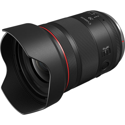Canon RF 20mm f/1.4L VCM ultra-wide-angle lens with bright aperture, advanced optics, and smooth VCM autofocus