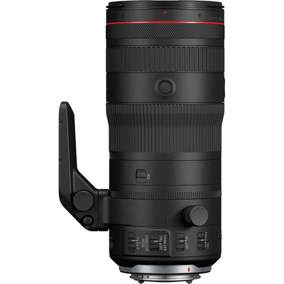 Camera lens with focus and shift control on a white background