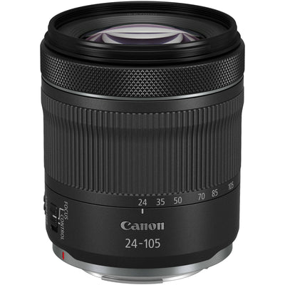 Canon RF 24-105mm f/4-7.1 IS STM lens for EOS R cameras with versatile zoom, optical image stabilisation, and Center Macro Focus