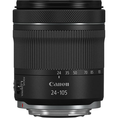 Canon RF 24-105mm f/4-7.1 IS STM lens for EOS R cameras with versatile zoom, optical image stabilisation, and Center Macro Focus