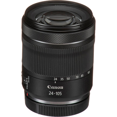 Canon RF 24-105mm f/4-7.1 IS STM lens for EOS R cameras with versatile zoom, optical image stabilisation, and Center Macro Focus