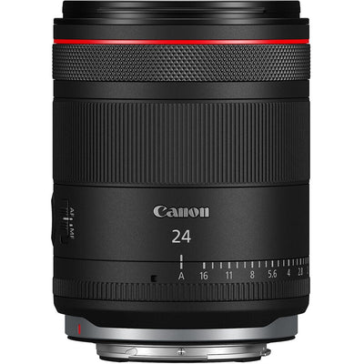 Canon RF 24mm f/1.4L VCM lens featuring 11-blade aperture, aspheric and UD elements for sharp low-light photography