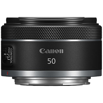 Canon camera lens with '50' on a white background