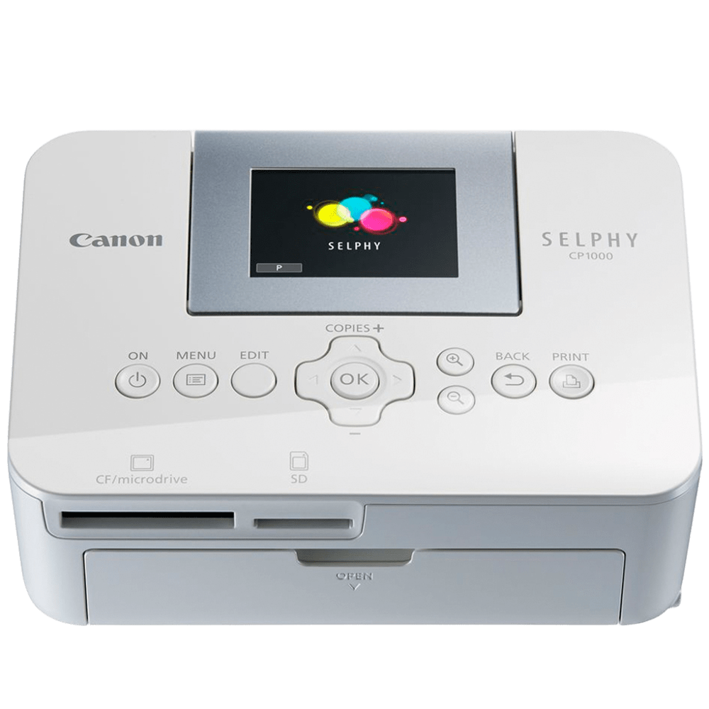 Canon SELPHY CP1000 White compact photo printer for high-quality, instant lab-style prints.