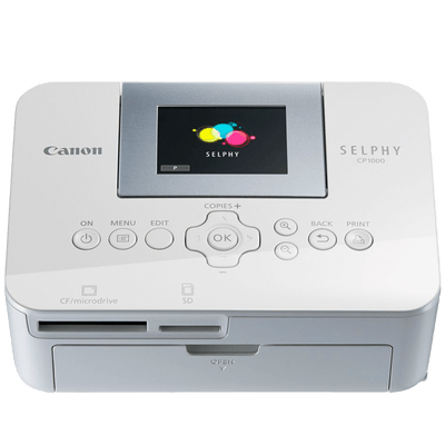Canon SELPHY CP1000 White compact photo printer for high-quality, instant lab-style prints.