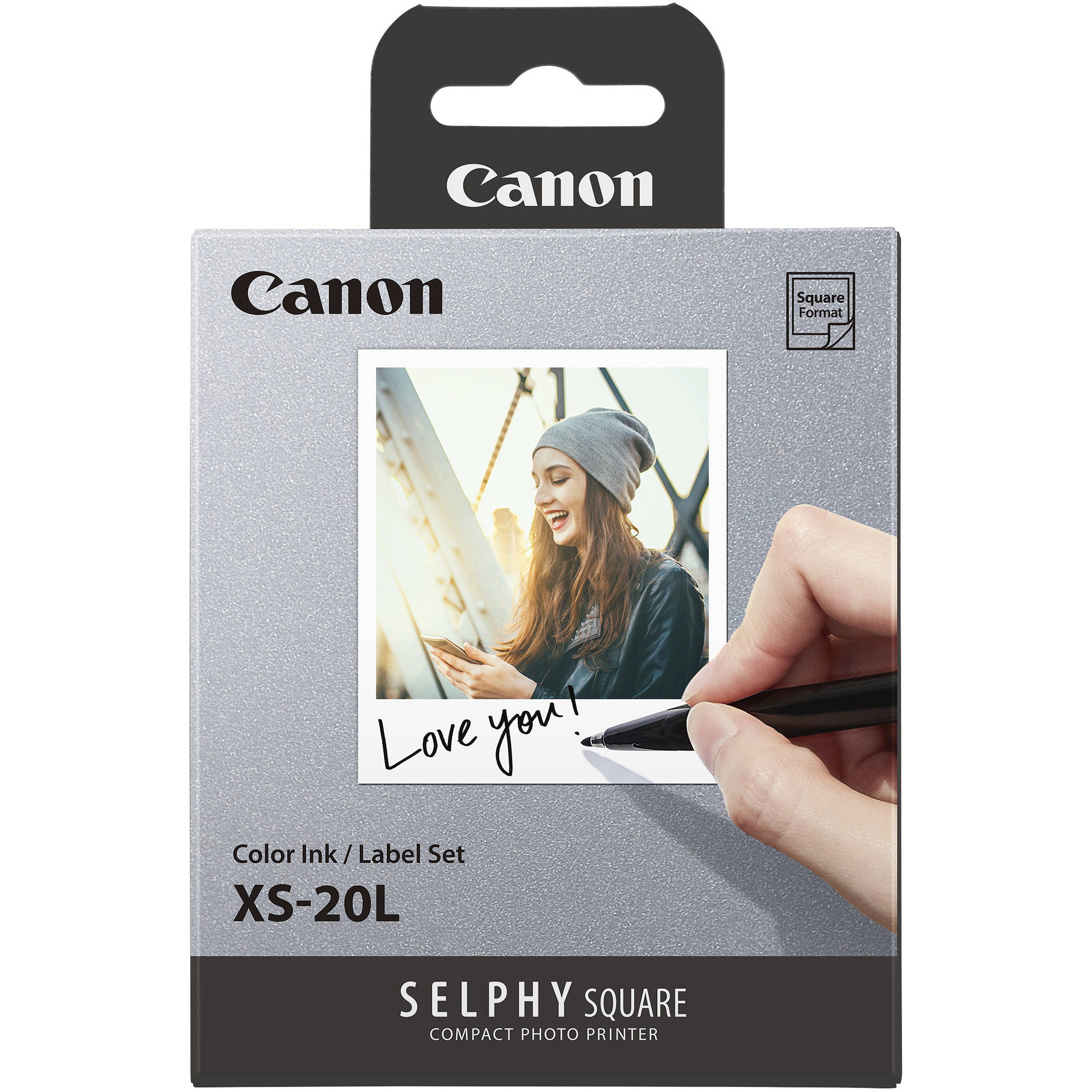 【未使用品】Canon SELPHY SQUARE QX10 用紙付 Canon Selphy Colour Ink/Label XS-20L Set (20 Sheets)