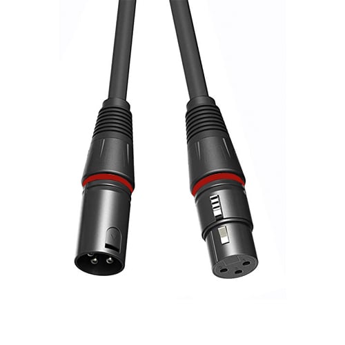 This 1m XLR male to female cable has metal shield housing and copper wire that ensures excellent sound quality, noise-free performance.