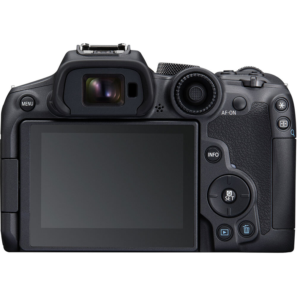 Canon EOS R7 mirrorless camera with 32.5MP APS-C sensor and Dual Pixel CMOS AF II for fast-action photography and 4K video