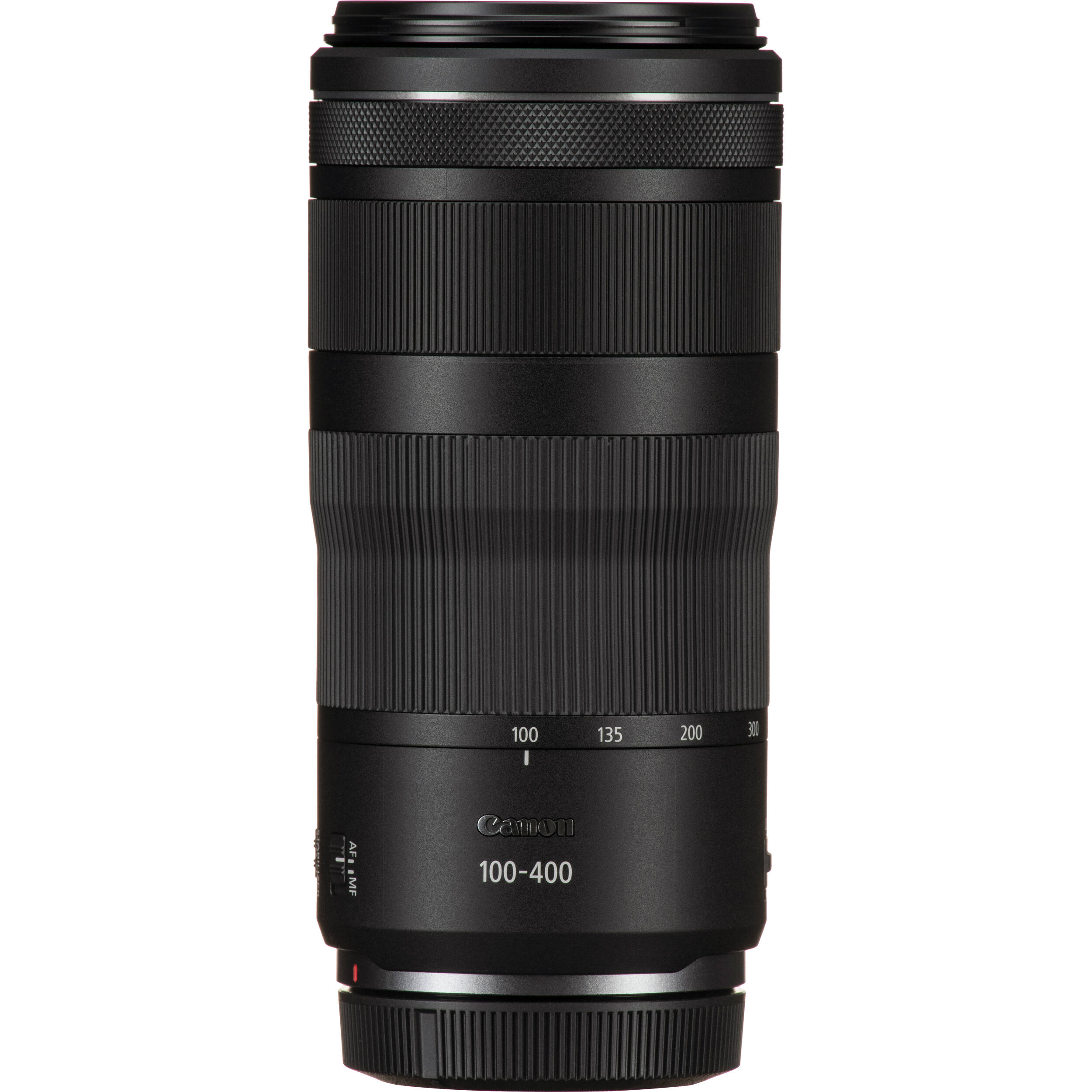 Canon RF 100–400mm f/5.6–8 IS USM telephoto zoom lens for wildlife, sports, and travel photography with fast Nano USM autofocus and image stabilization