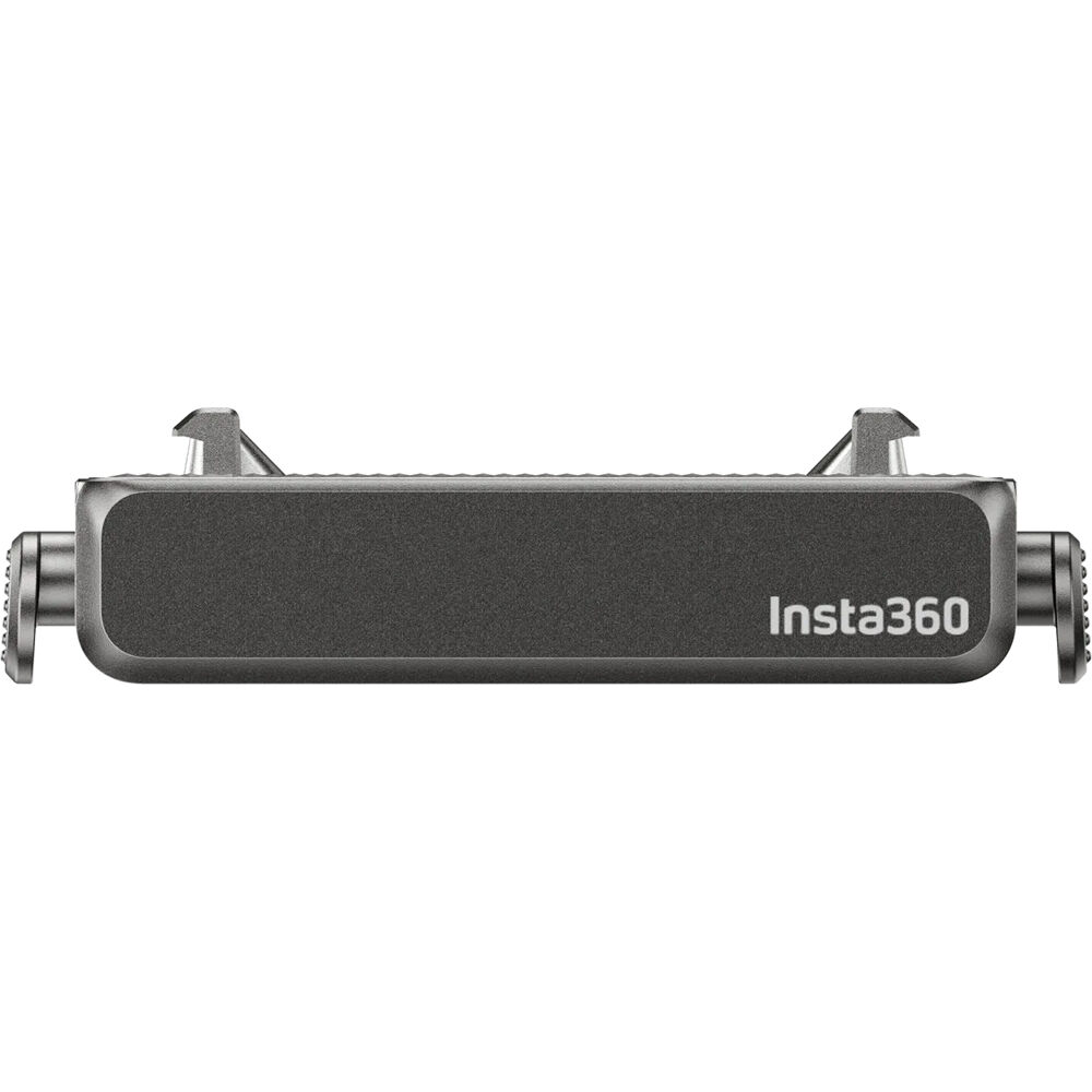 Ultra-thin magnetic quick release mount for Insta360 X5 with secure sliding lock, 1/4” tripod compatibility, designed to stay invisible in 360° shots and enable rapid camera changes.
