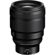 Nikon Nikkor Z 85mm f/1.2 S lens on a white background
