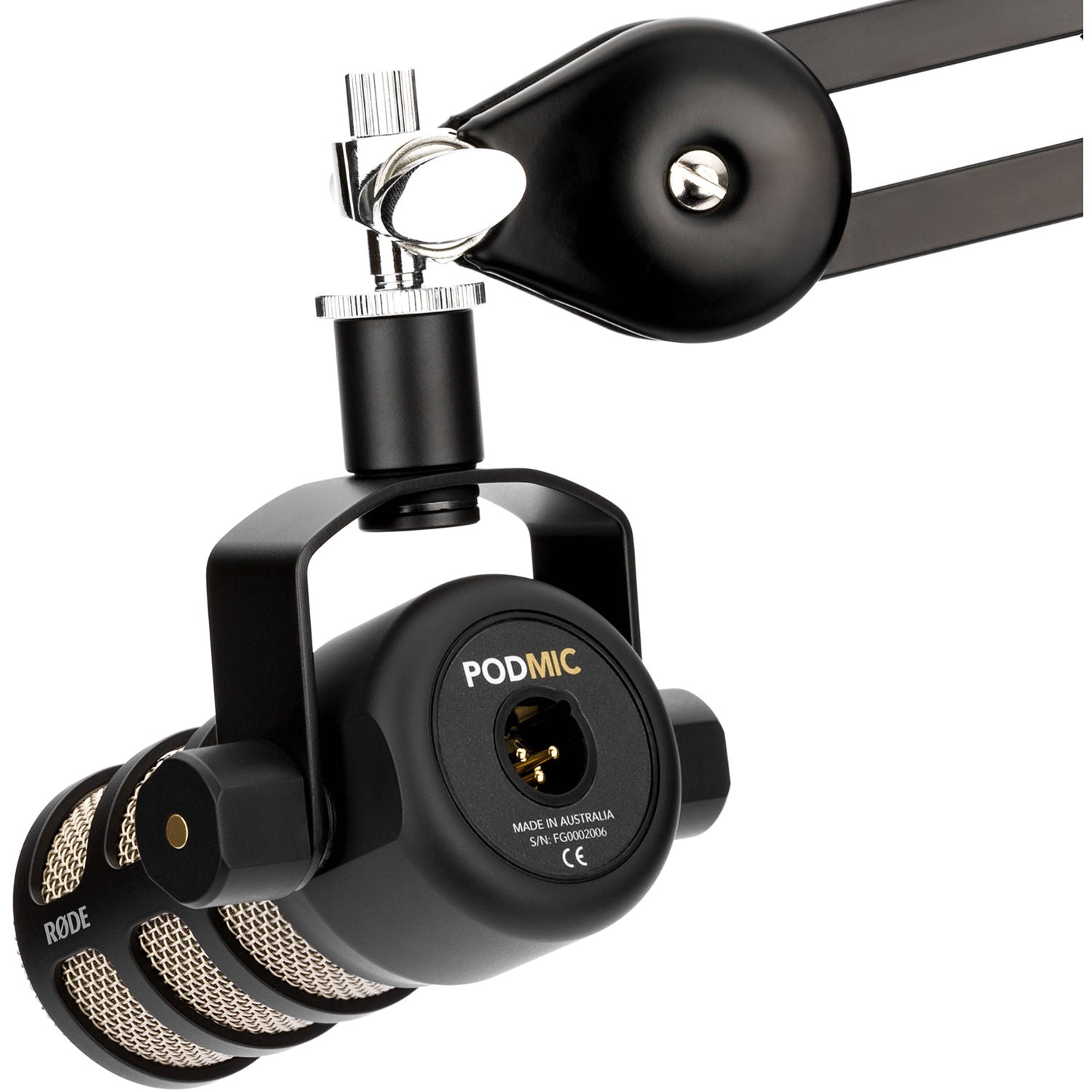 RODE PodMic Dynamic Podcasting Microphone in black finish for podcast and studio use