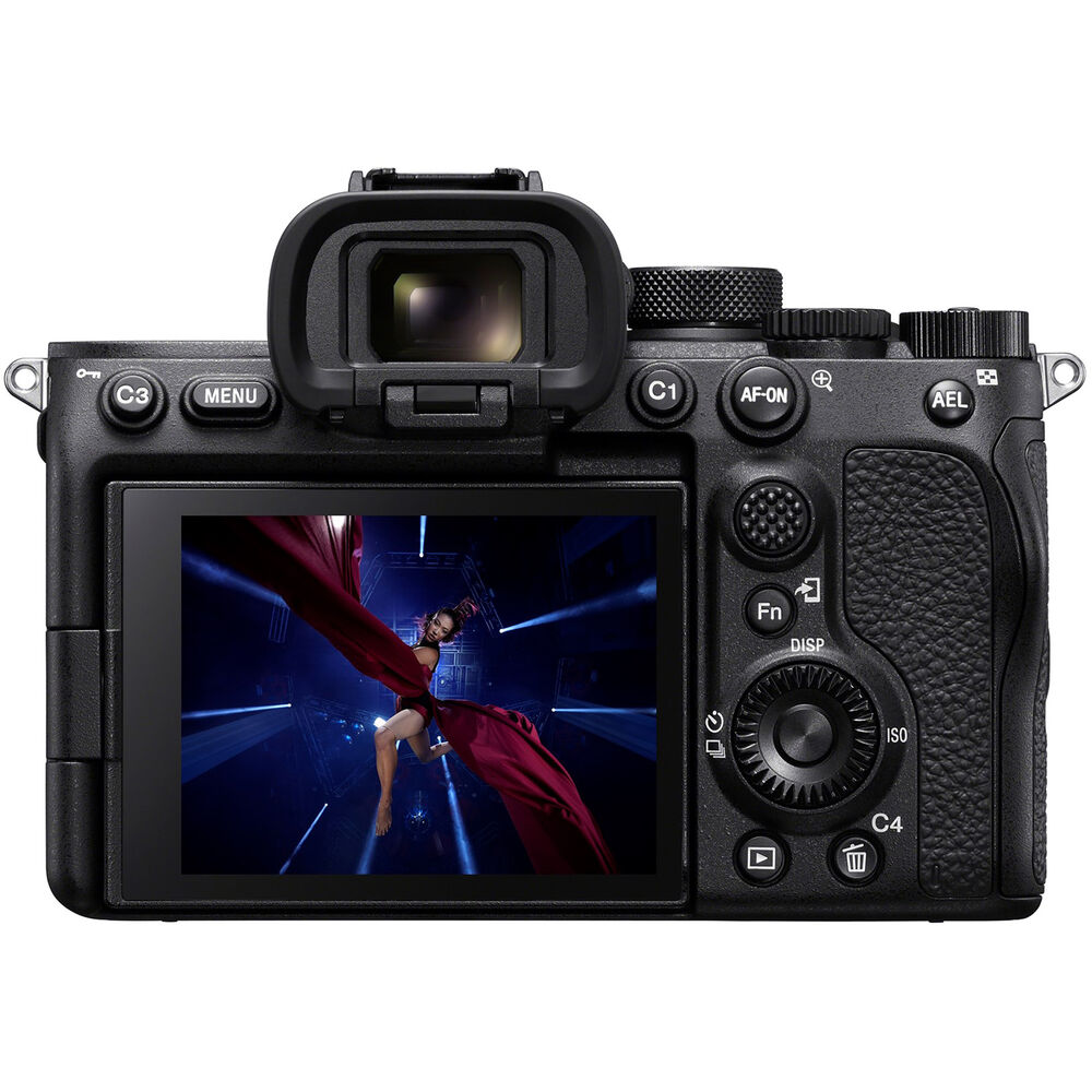 Sony Alpha a7S III full-frame mirrorless camera, 12.1MP sensor, 4K 120fps video, 5-axis stabilisation, and fast hybrid autofocus for low-light performance.

