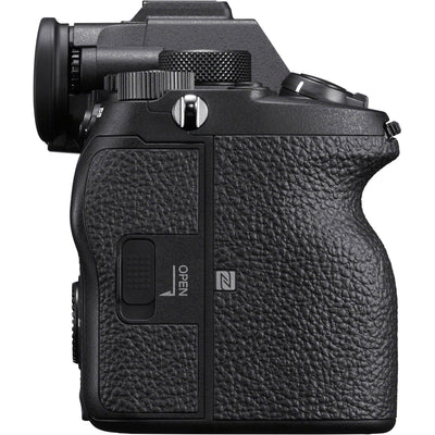 Sony Alpha a7S III full-frame mirrorless camera, 12.1MP sensor, 4K 120fps video, 5-axis stabilisation, and fast hybrid autofocus for low-light performance.
