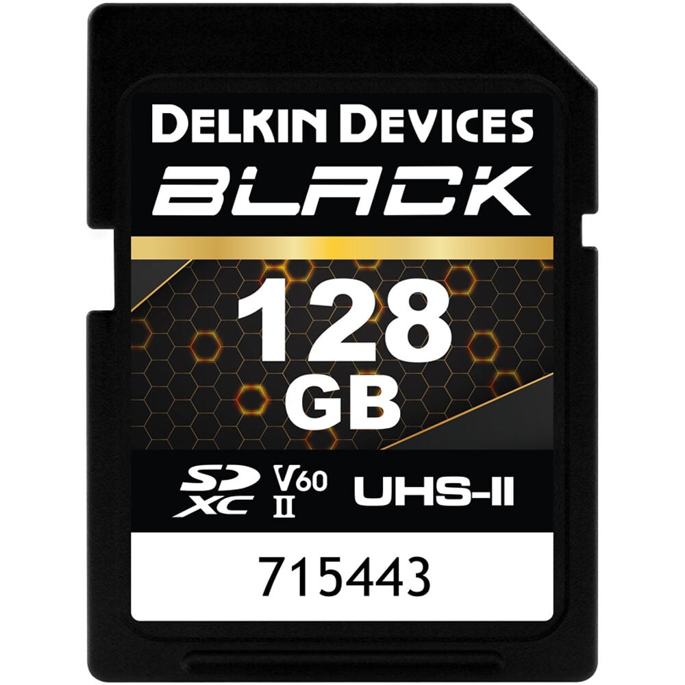 Delkin Devices Black 128GB UHS-II SDXC Memory Card (V60)