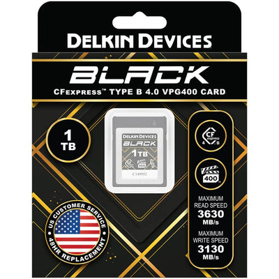 Extensively tested for top camera systems, the Delkin BLACK CFexpress 1TB Memory Card guarantees broad compatibility and stable performance.
