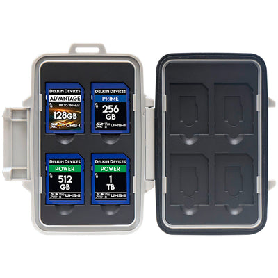 Delkin Devices SD microSD card storage tote example view