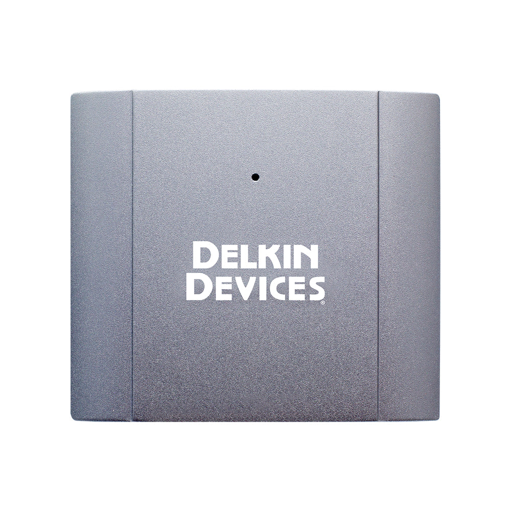 Delkin CFexpress Type B memory card reader top view with card