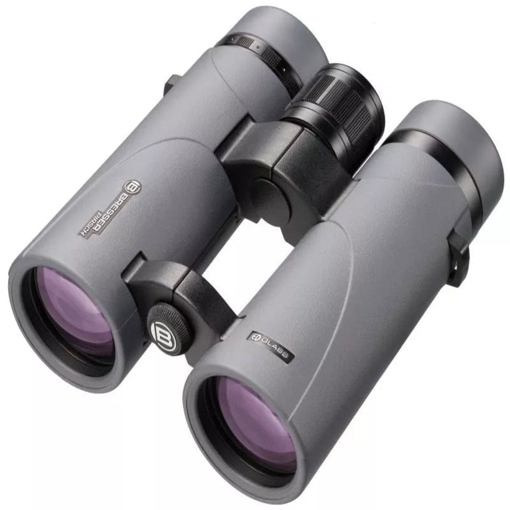 Bresser Pirsch ED 10x42 waterproof binoculars for outdoor use.