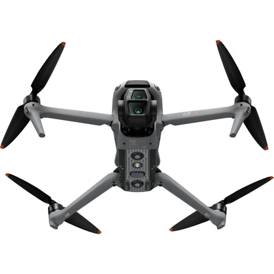 DJI Air 3S drone with dual 1-inch CMOS cameras, 45-min flight time, omnidirectional obstacle sensing, and DJI RC 2 controller