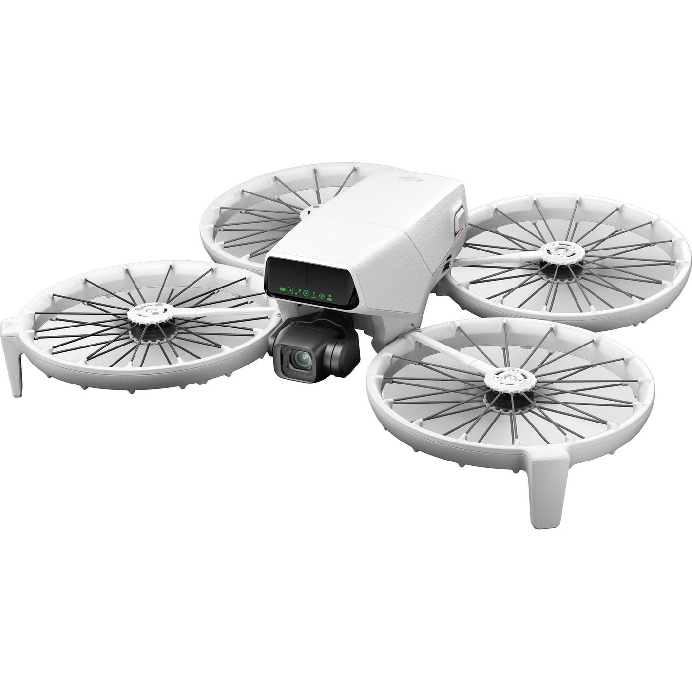 White drone with camera on a white background