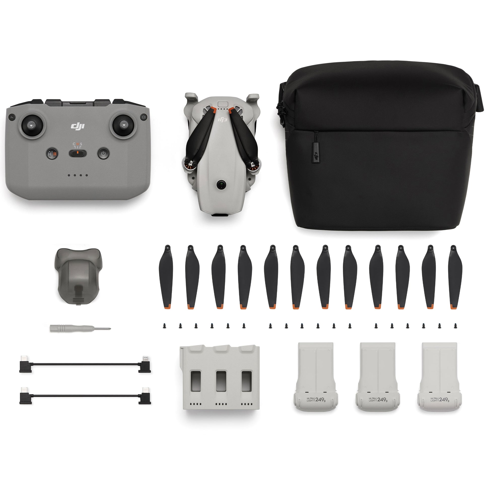 DJI Lito 1 Fly More Combo drone kit with remote, 3 batteries, and accessories.
