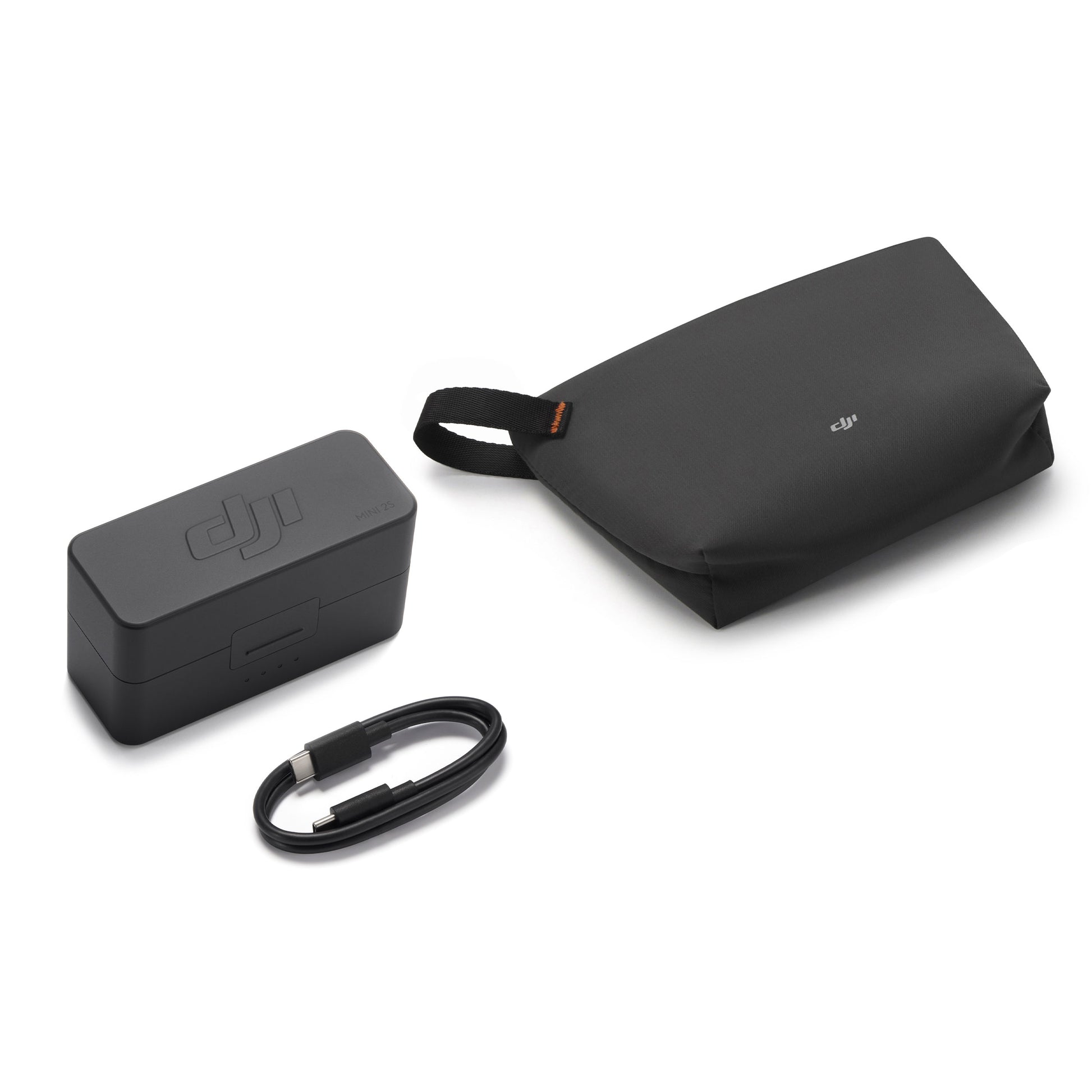 DJI Mic Mini 2S wireless microphone system with transmitter, receiver and charging case
