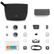 DJI Mic Mini 2S wireless microphone system with transmitter, receiver and charging case
