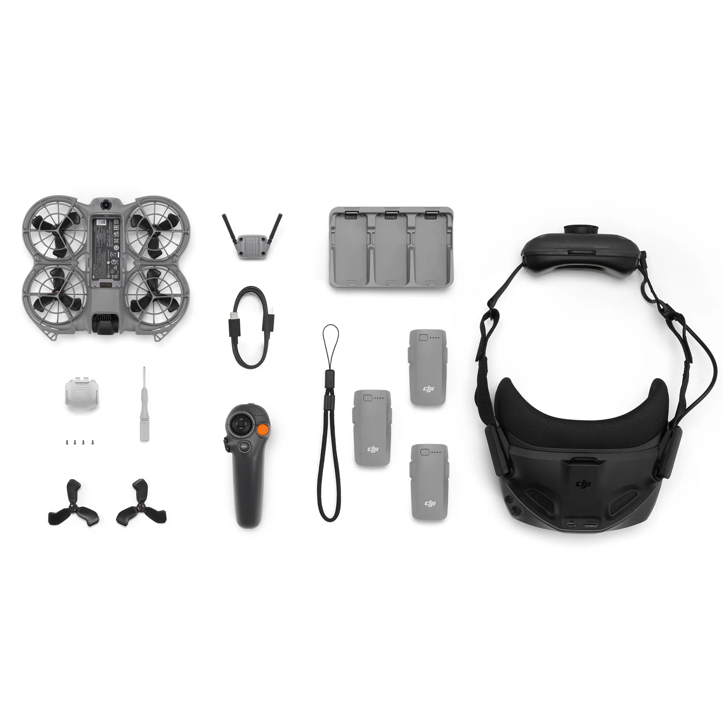 DJI Neo 2 drone with motion controller and goggles for immersive flight
