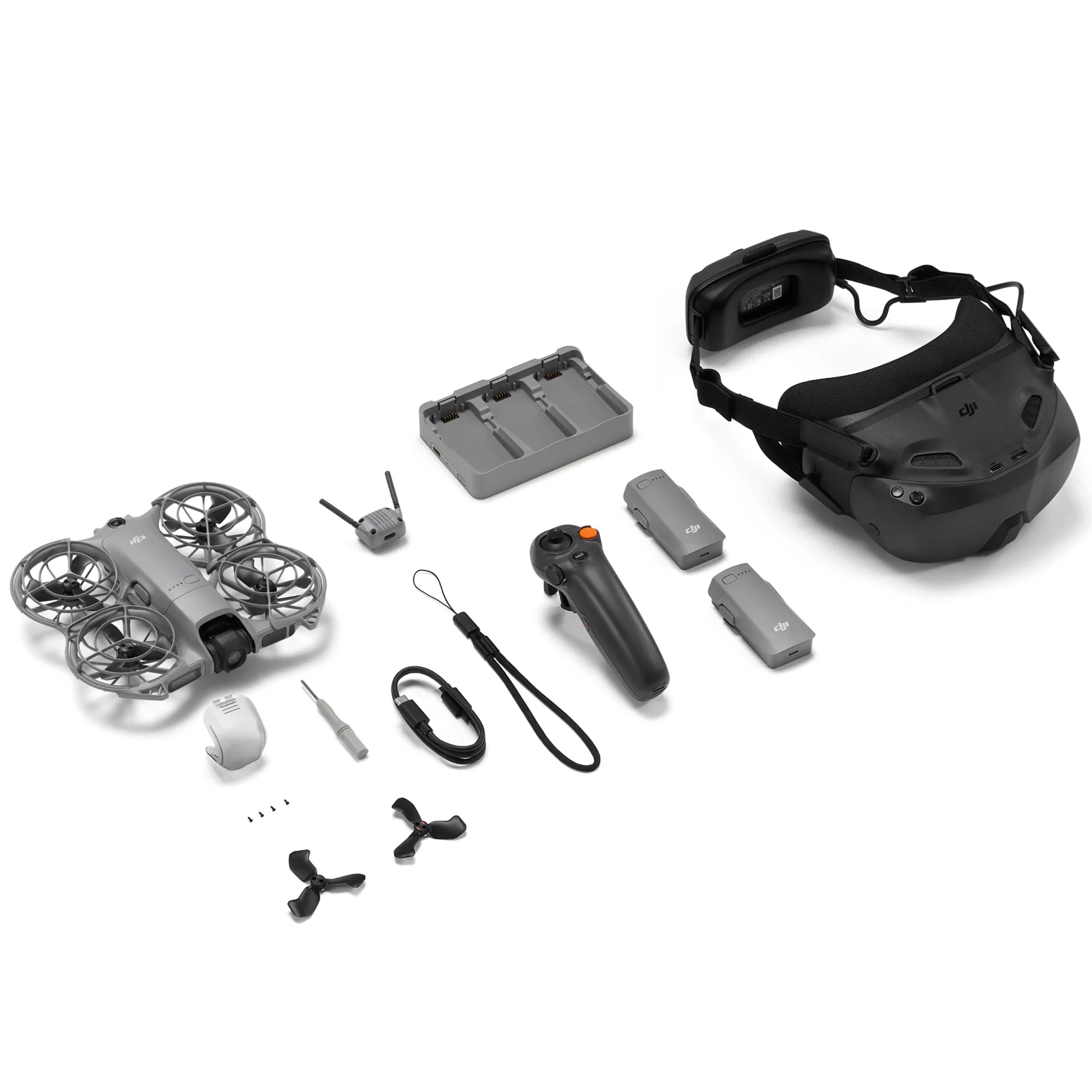 DJI Neo 2 drone with motion controller and goggles for immersive flight
