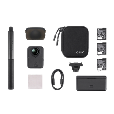 DJI Osmo 360 II Adventure Combo 8K 360 camera with 1-Inch imaging and quick-release mount
