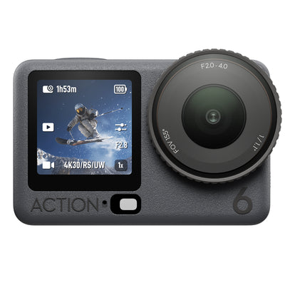 DJI Osmo Action 6 camera with 1/1.1-inch sensor and variable aperture
