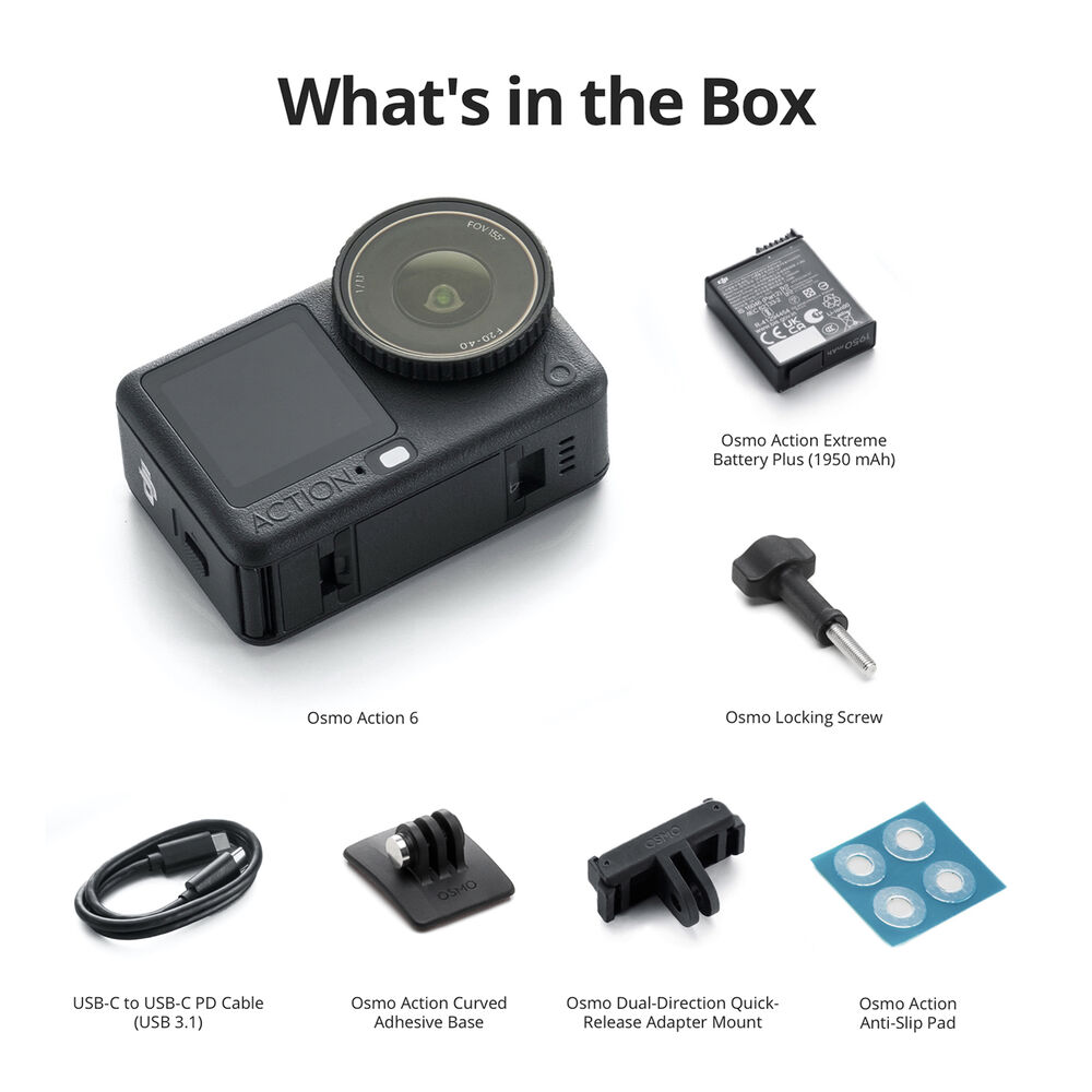 DJI Osmo Action 6 Standard Combo action camera with 4K120 capture
