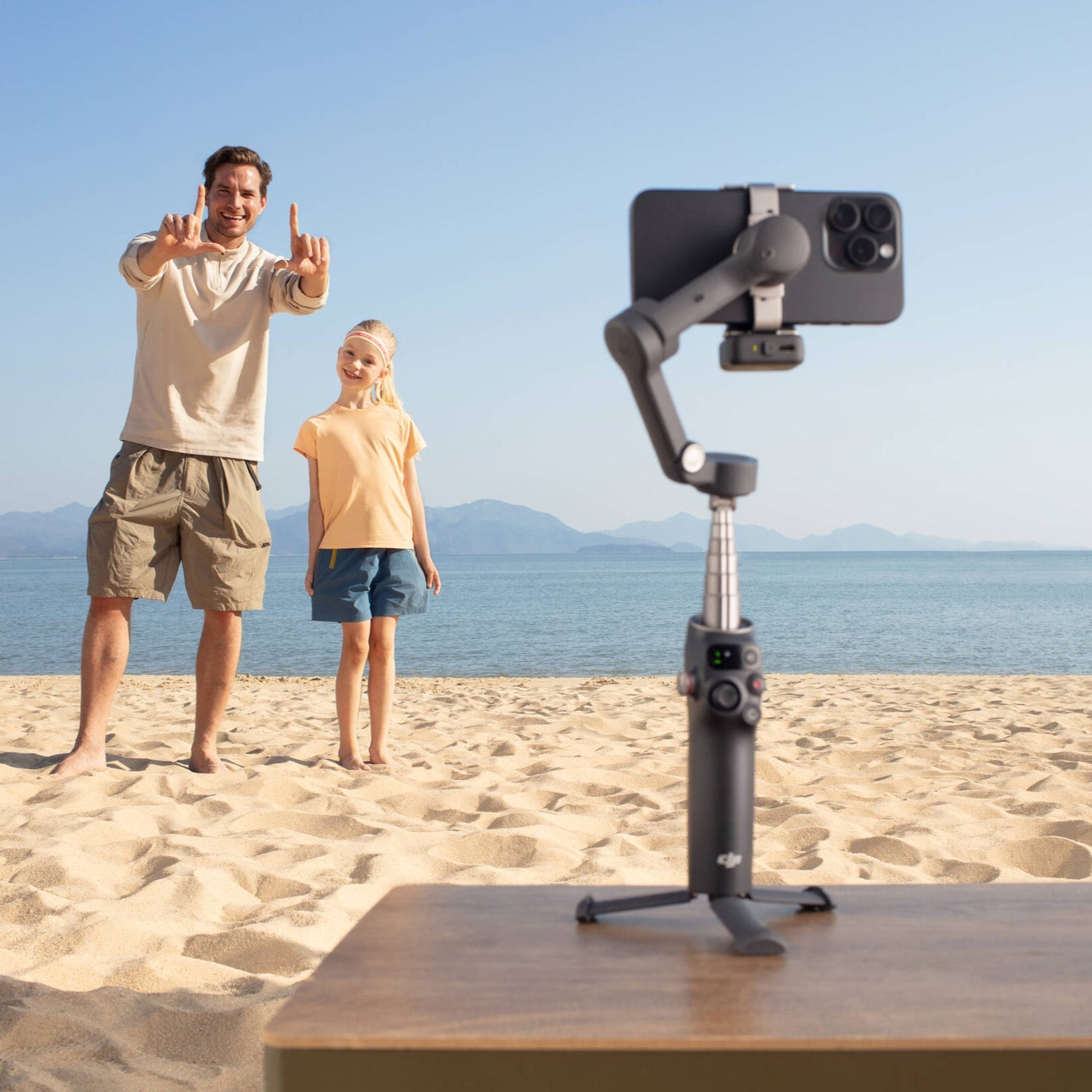 DJI Osmo Mobile 7P smartphone gimbal with tripod and fill light