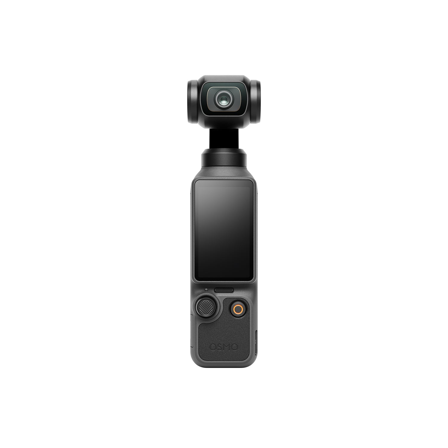 DJI Osmo Pocket 4 handheld 3-axis gimbal camera with 1-inch CMOS sensor and 2-inch rotatable OLED touchscreen for 4K/240fps vlogging.

