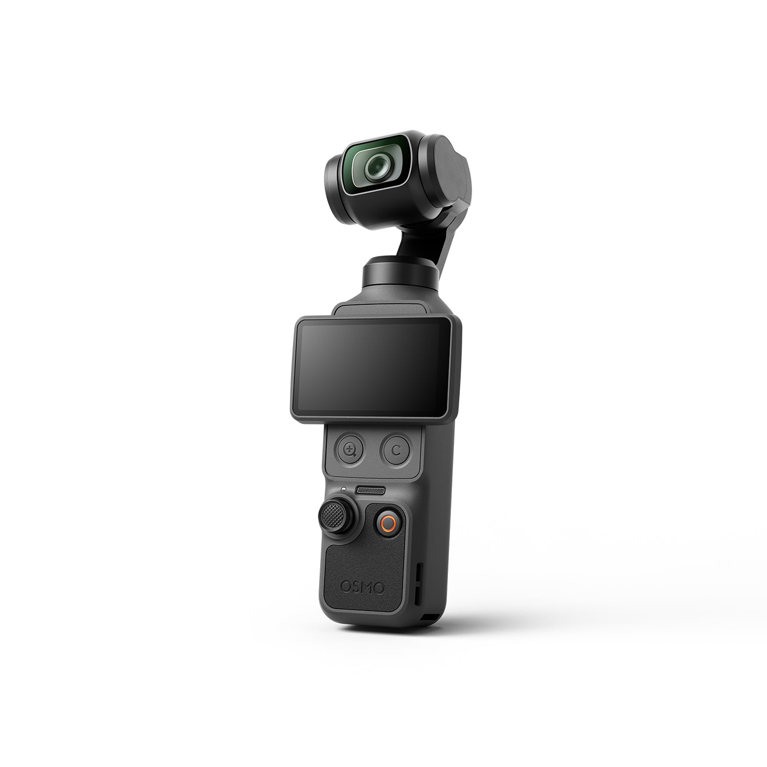 DJI Osmo Pocket 4 handheld 3-axis gimbal camera with 1-inch CMOS sensor and 2-inch rotatable OLED touchscreen for 4K/240fps vlogging.
