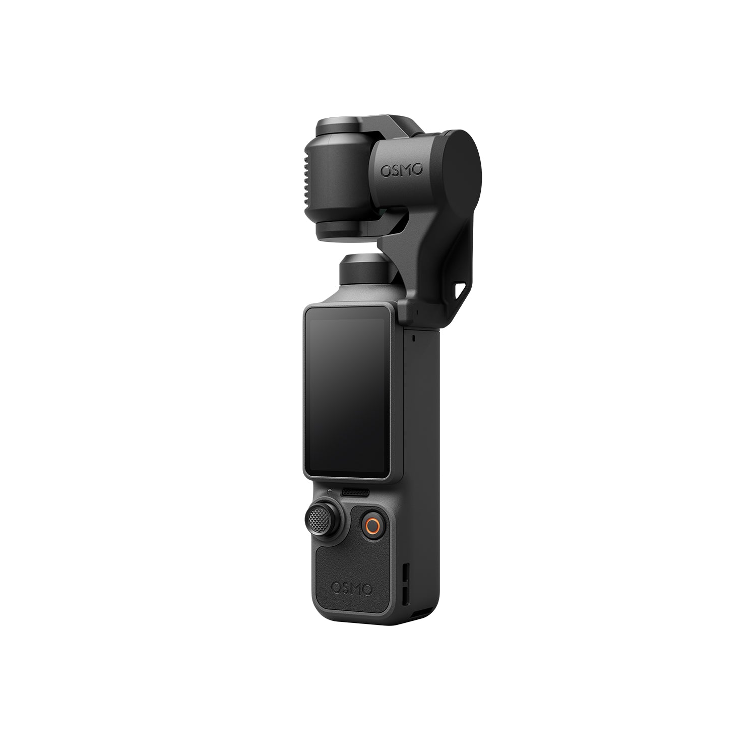 DJI Osmo Pocket 4 handheld 3-axis gimbal camera with 1-inch CMOS sensor and 2-inch rotatable OLED touchscreen for 4K/240fps vlogging.
