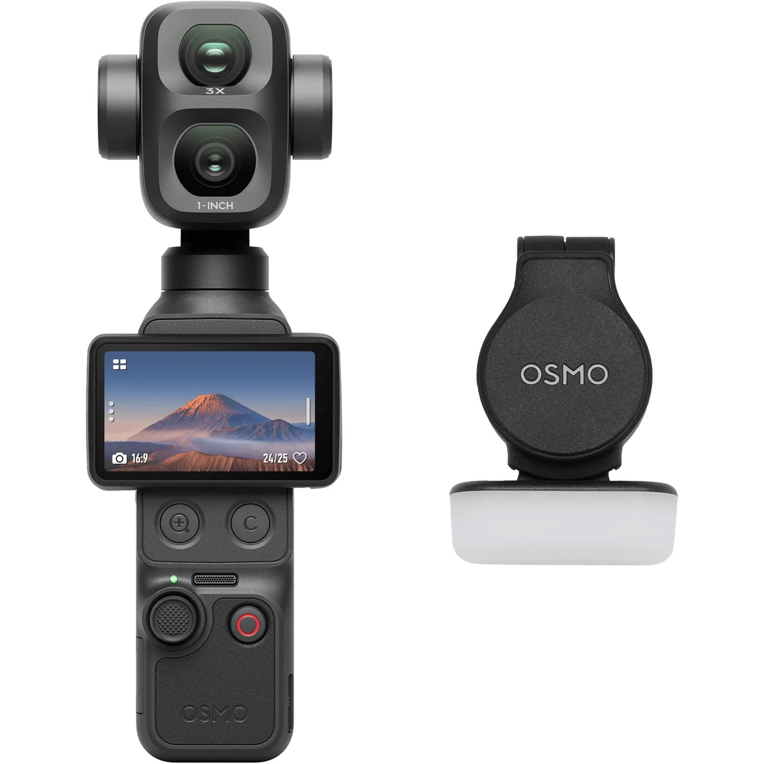 DJI Osmo Pocket 4P dual-lens 4K gimbal camera with 4K 240fps slow motion and 17-stop dynamic range.
