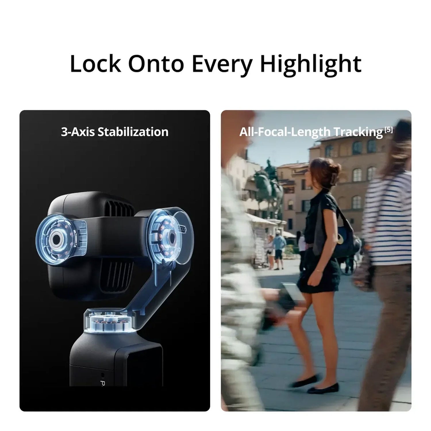 DJI Osmo Pocket 4P dual-lens 4K gimbal camera with 4K 240fps slow motion and 17-stop dynamic range.
