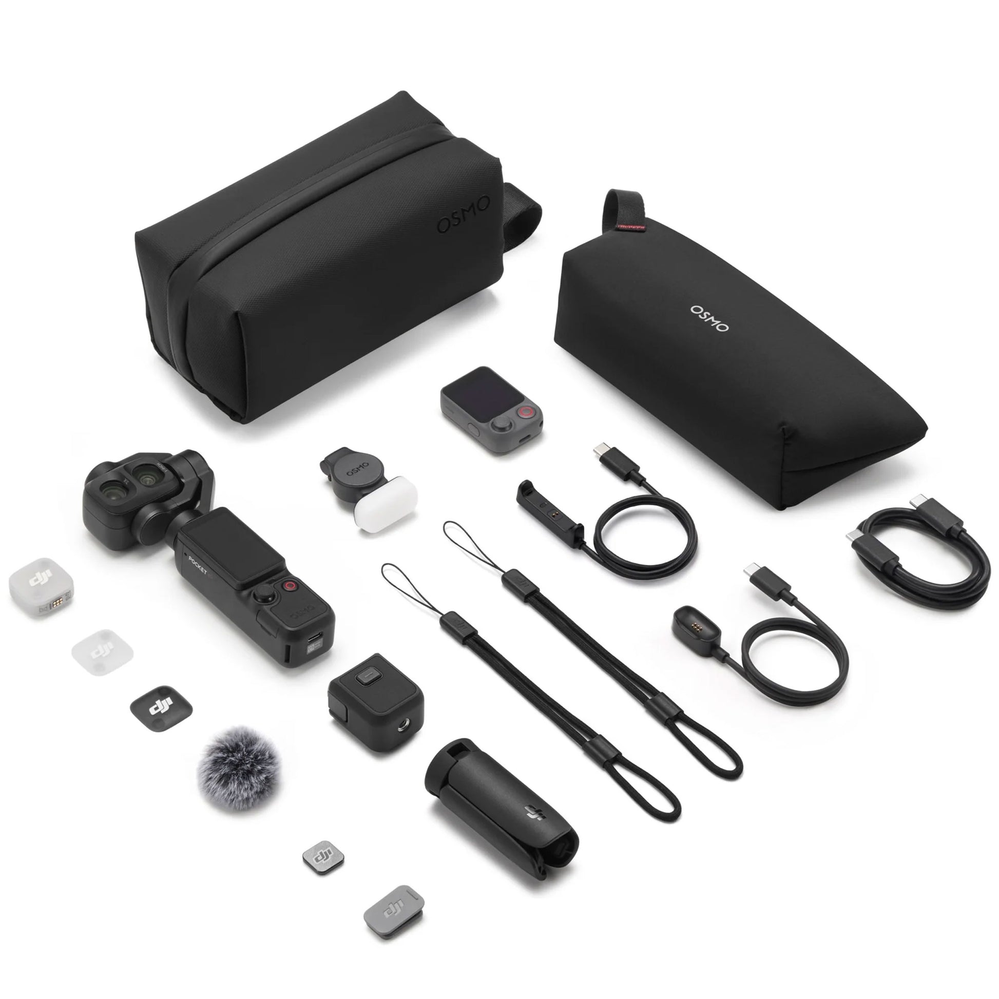 DJI Osmo Pocket 4P dual-lens 4K gimbal camera with 4K 240fps slow motion and 17-stop dynamic range.
