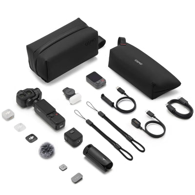 DJI Osmo Pocket 4P dual-lens 4K gimbal camera with 4K 240fps slow motion and 17-stop dynamic range.
