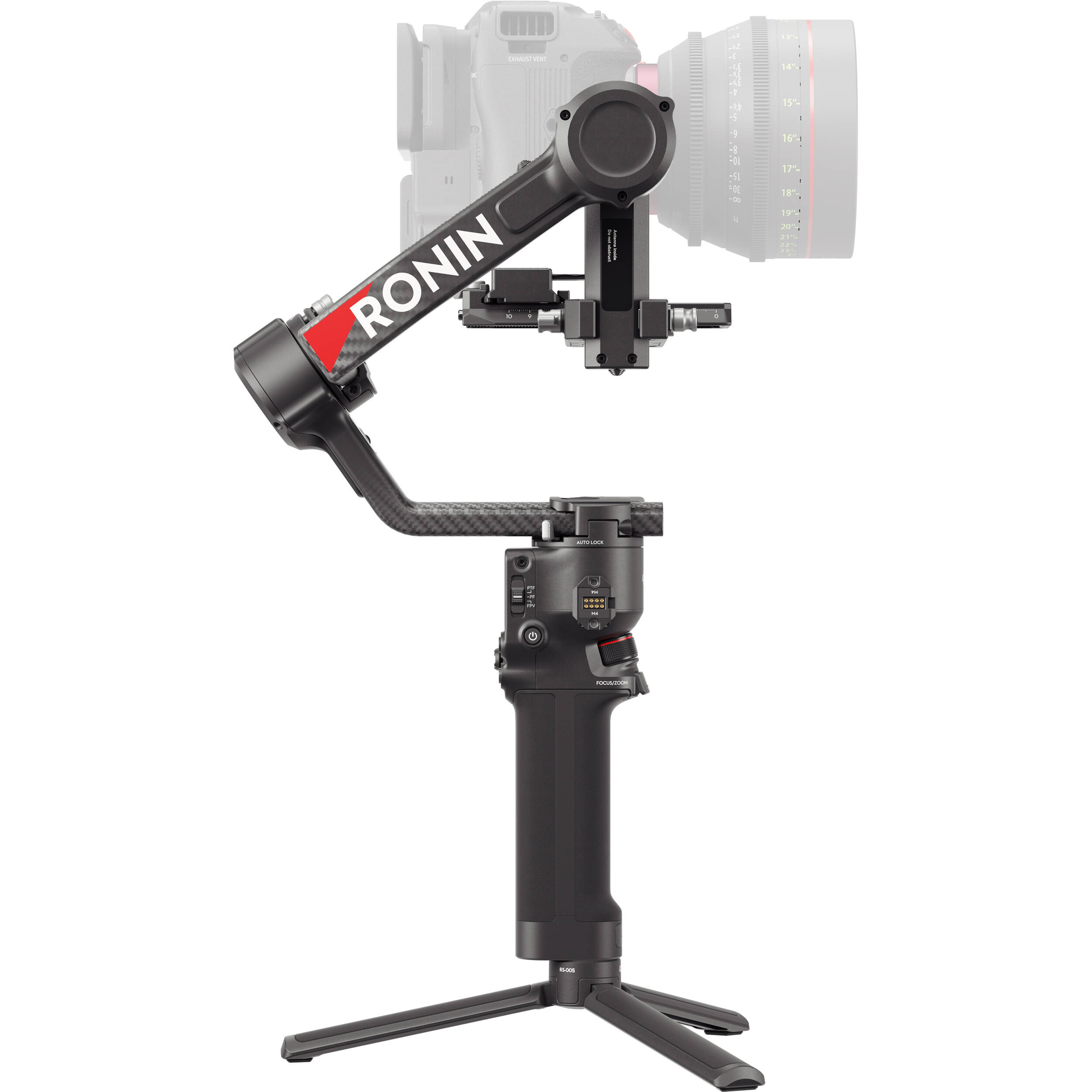 A professional stabilisation kit ideal for accommodating both mirrorless and cinema cameras and lens set-ups. 