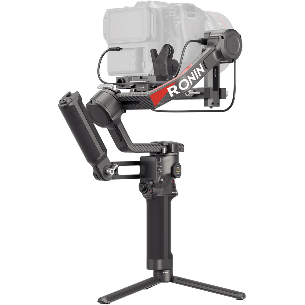 A professional stabilisation kit ideal for accommodating both mirrorless and cinema cameras and lens set-ups. 