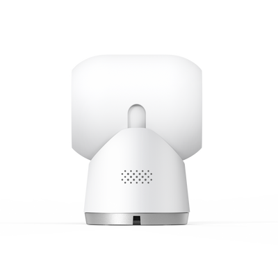 The Eufy Indoor 4K Dual Cam S350 is a security camera for indoor use, featuring a dual-camera system with 4K wide-angle and 2K telephoto lenses, 360-degree pan and tilt capabilities, and 8x hybrid zoom.