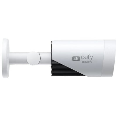 The eufyCam E330 Professional Add-On Camera is a 4K outdoor security camera that features 24/7 recording with stable plug-in power, AI-powered face recognition, and enhanced Wi-Fi connectivity.