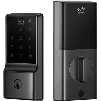 The Eufy Security Smart Lock C210 is a Wi-Fi-enabled keyless entry system with five ways to unlock, including app control, a keypad, and voice commands, and is designed for easy installation.