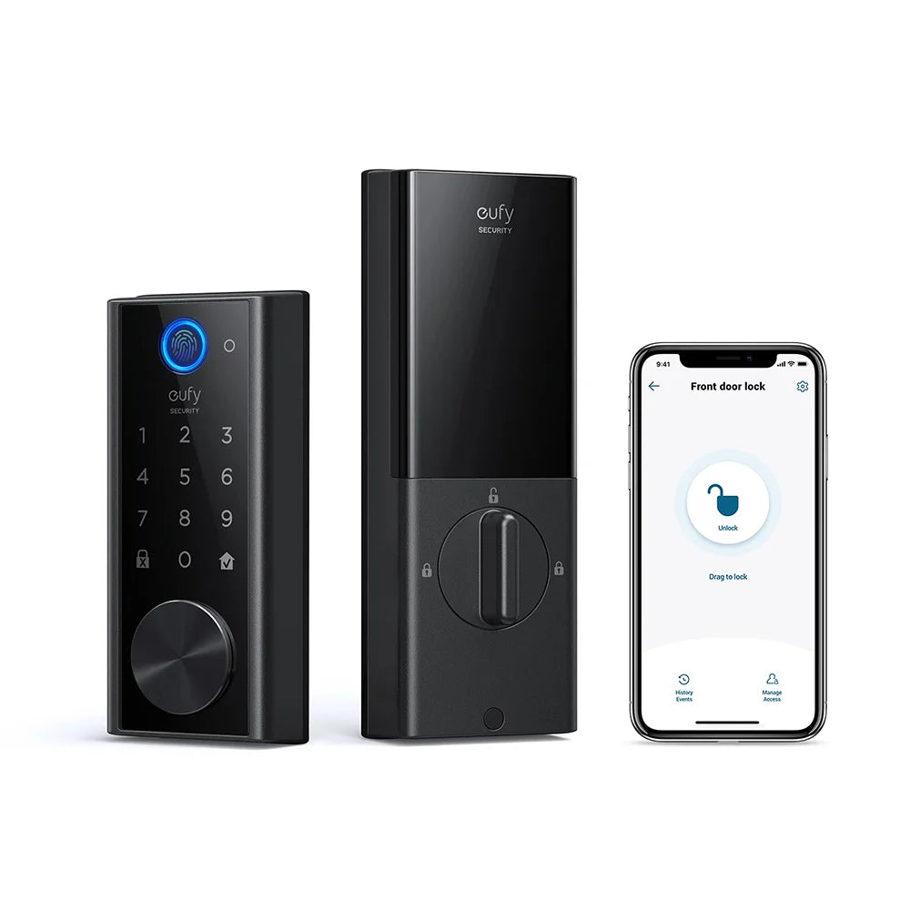 The Eufy Security Smart Lock S230 is a secure and durable smart lock with multiple unlocking methods, including a fast fingerprint reader, PIN codes, a mobile app, and a physical key, and is designed to be weather-resistant.