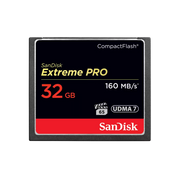 SanDisk Extreme PRO CompactFlash card on a white background